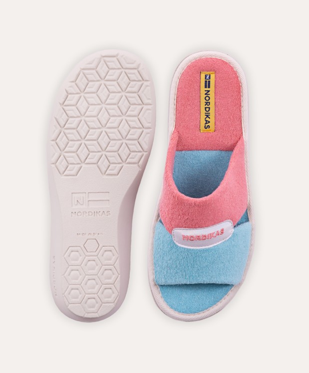 nordikas ZAPATILLAS DE CASA MUJER TOALLA CIELO CORAL Ofertas