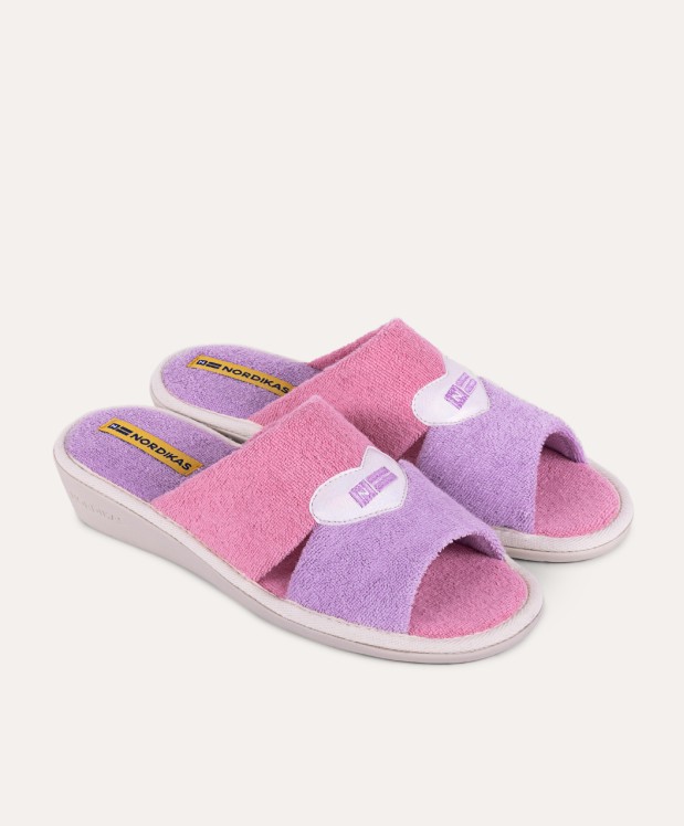 nordikas ZAPATILLAS DE CASA MUJER TOALLA LILA Venta caliente