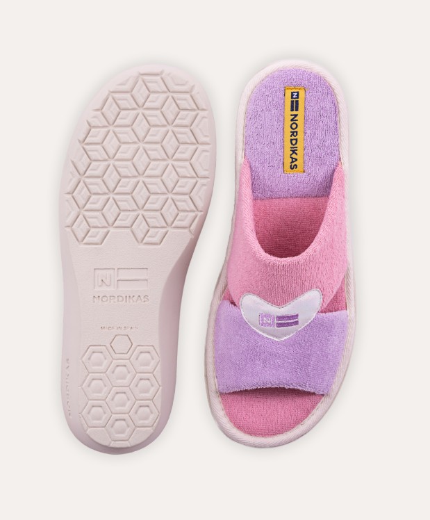 nordikas ZAPATILLAS DE CASA MUJER TOALLA LILA Venta caliente