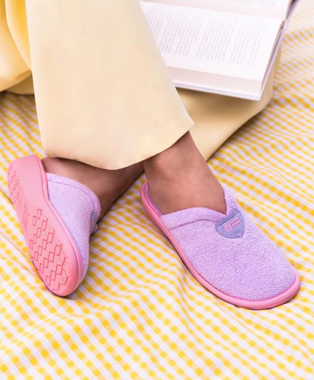 nordikas ZAPATILLAS DE CASA MUJER TOALLA LILA Rebajas baratas