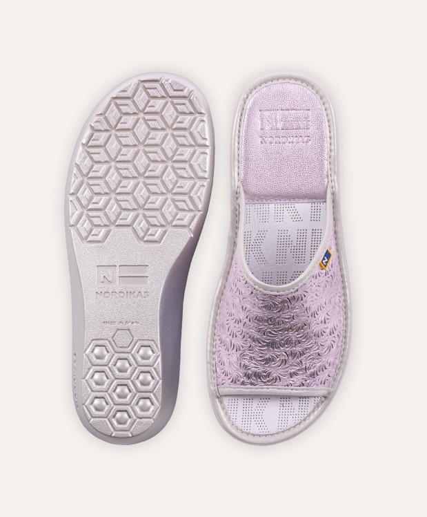 nordikas ZAPATILLAS DE CASA MUJER METALIC MALVA Descuento