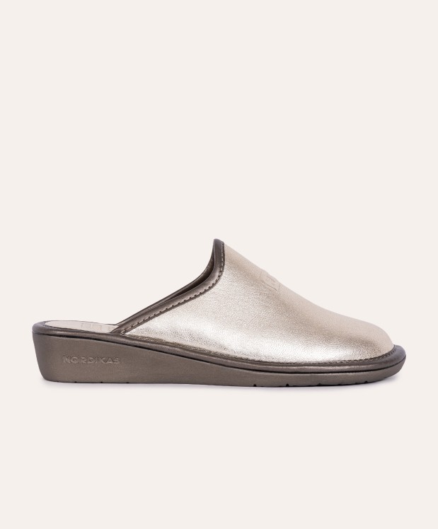 nordikas ZAPATILLAS DE CASA MUJER METALIC PLATINO Oferta especial