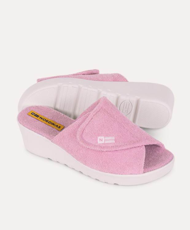 nordikas ZAPATILLAS DE CASA MUJER TOALLA ROSA Precio de fábrica
