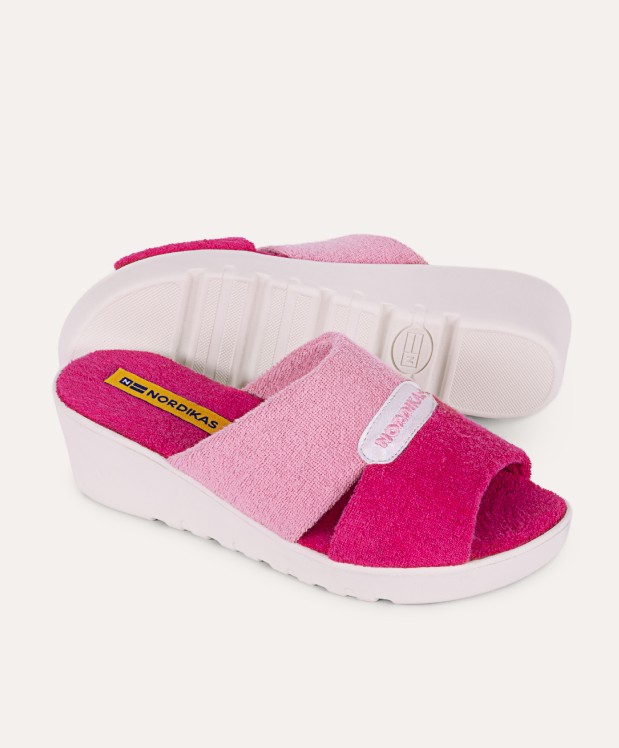 nordikas ZAPATILLAS DE CASA MUJER TOALLA FUXIA Promoción por tiempo limitado