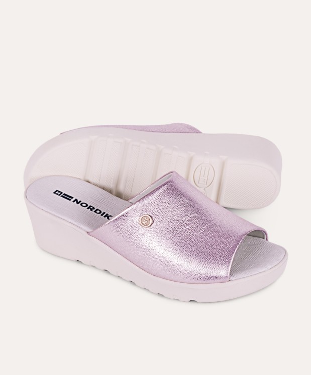 nordikas ZAPATILLAS DE CASA MUJER METALIC MALVA Superdescuento