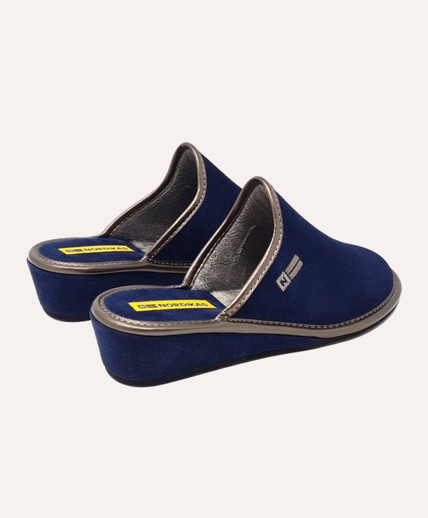nordikas ZAPATILLAS DE CASA MUJER AFELPADO INDICO Última moda