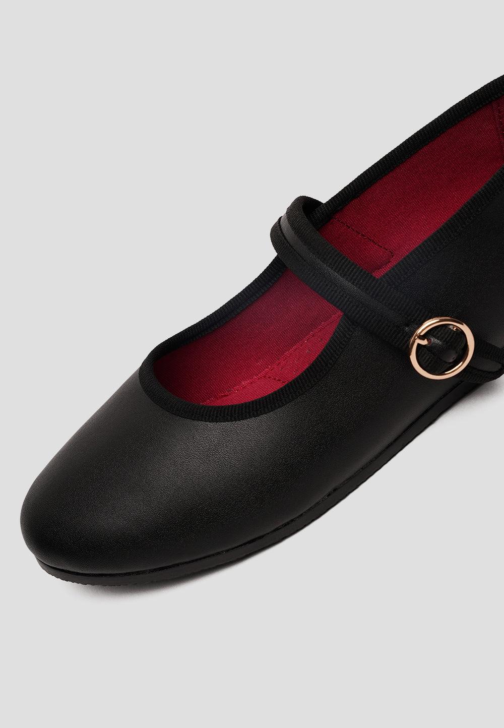 paez MARY JANE MICROFIBER NAPA BLACK Liquidación