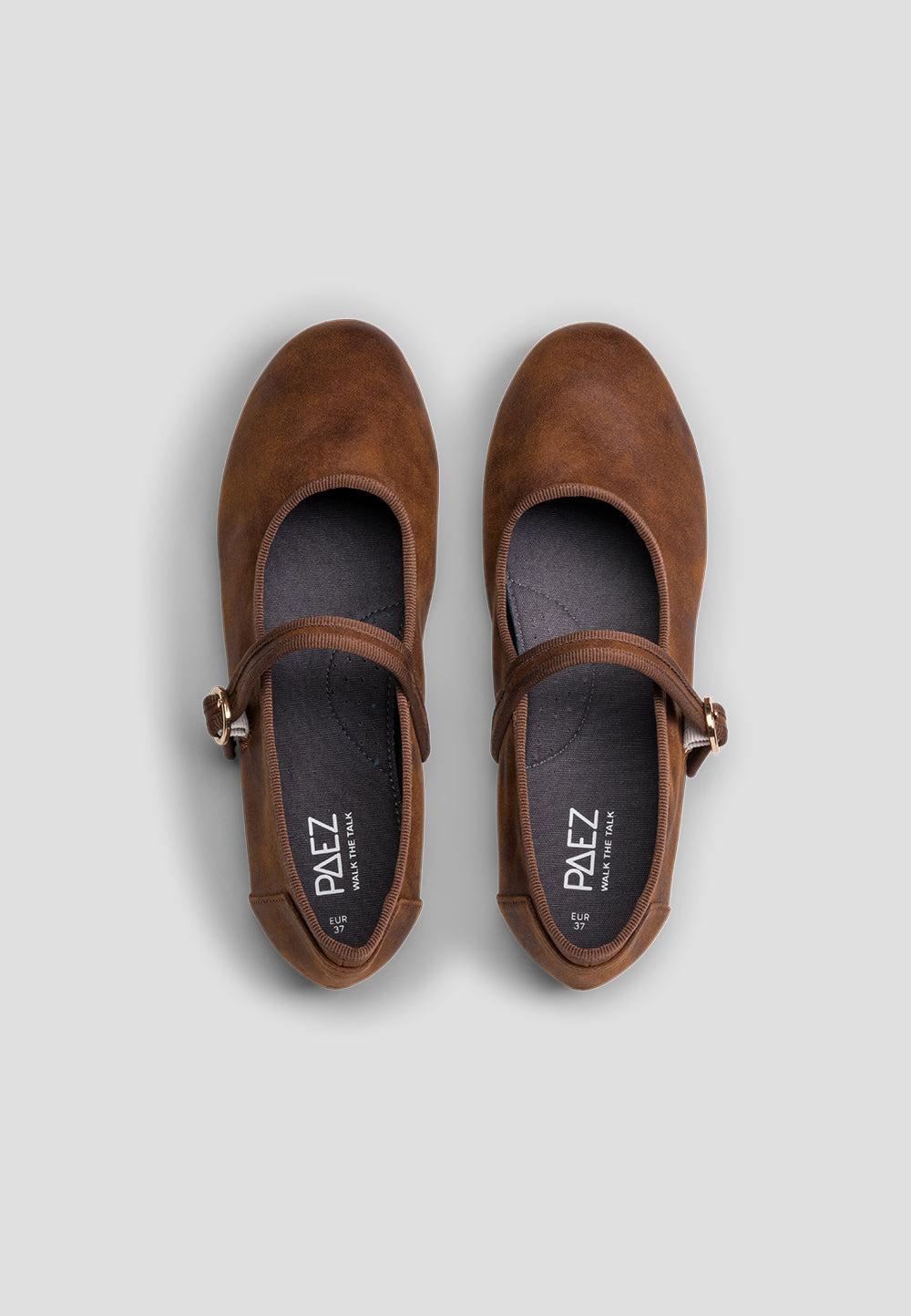 paez MARY JANE MICROFIBER NAPA CAMEL Tienda de fábrica