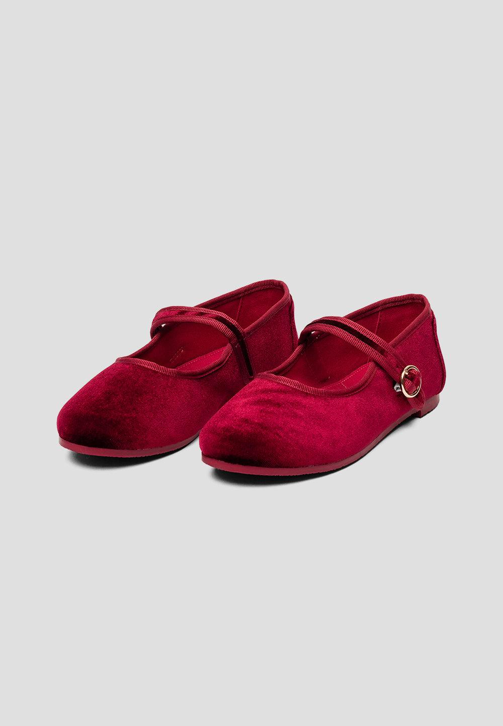 paez MARY JANE VELVET BURGUNDY Ahorra y exporta