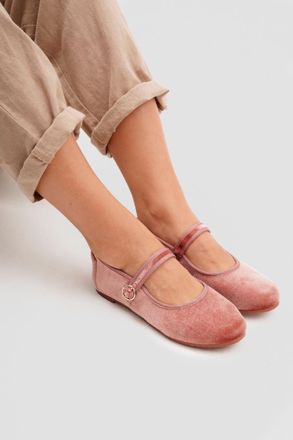 paez MARY JANE VELVET BLOSSOM PINK Precios de Black Friday