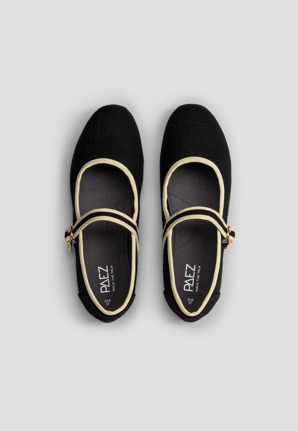 paez MARY JANE LINEN BLACK Ofertas de temporada