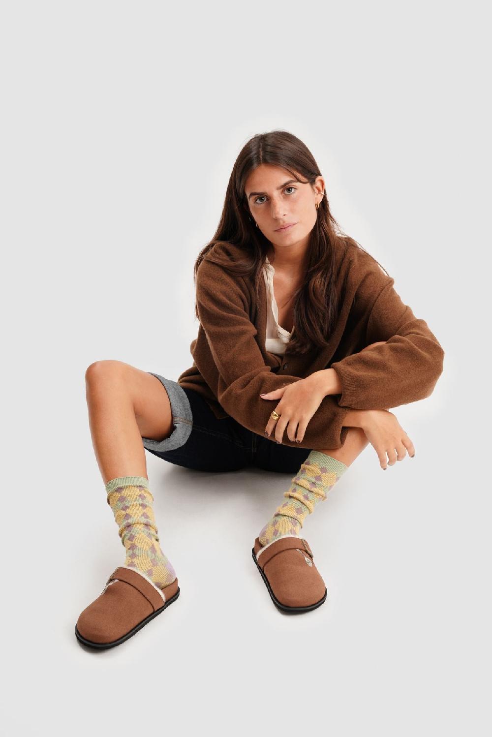 paez CLOG VEGAN SUEDE CAMEL Rebajas de fin de temporada
