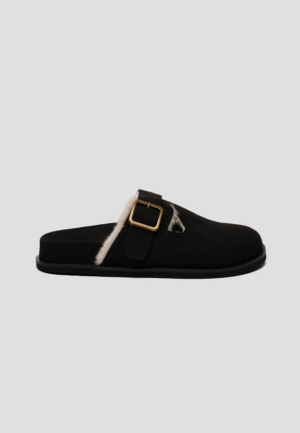 paez CLOG VEGAN SUEDE TRUFFLED BLACK Precio ultrabajo