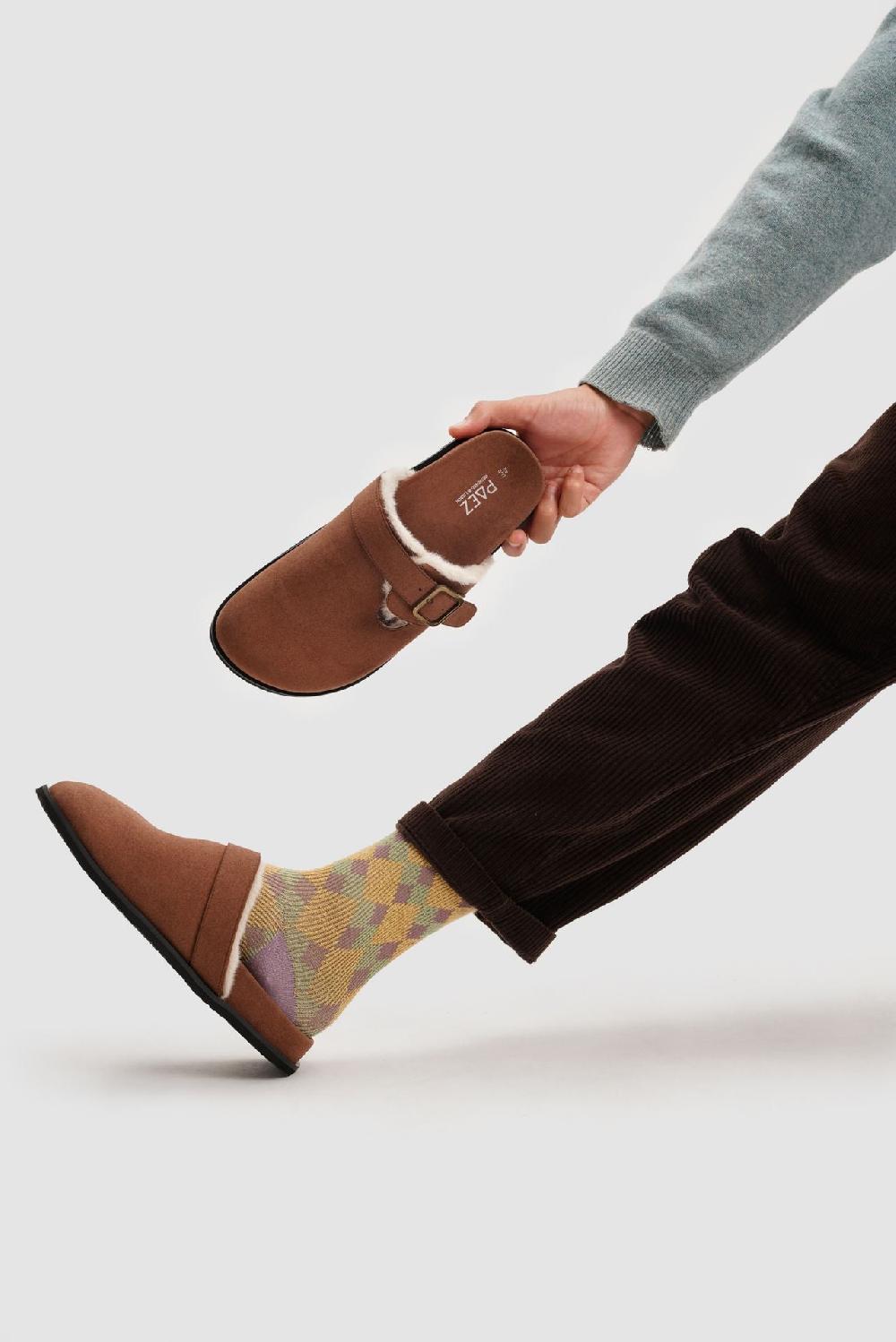paez CLOG VEGAN SUEDE CAMEL Descuento por venta flash