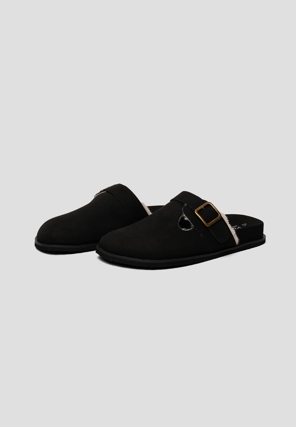 paez CLOG VEGAN SUEDE TRUFFLED BLACK Ofertas de temporada