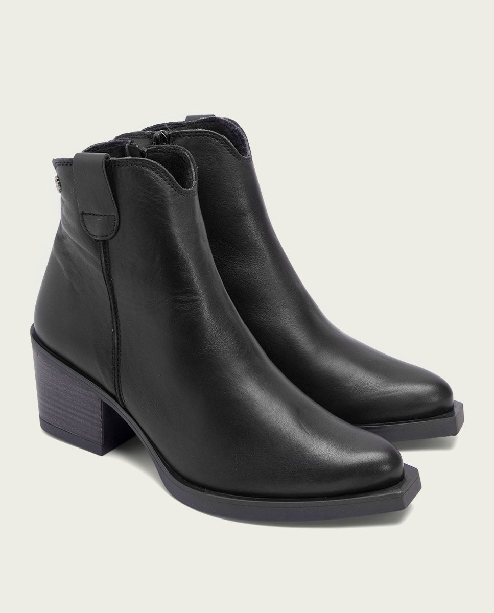 porronet BOTINES COWBOY DE PIEL NEGRO CON CREMALLERA HADRIA Oferta especial de fábrica