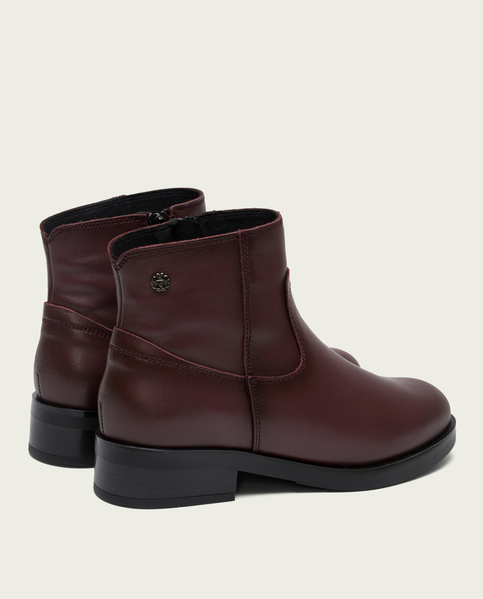 porronet BOTINES DE PIEL BURDEOS CON CREMALLERA EINES Grandes descuentos
