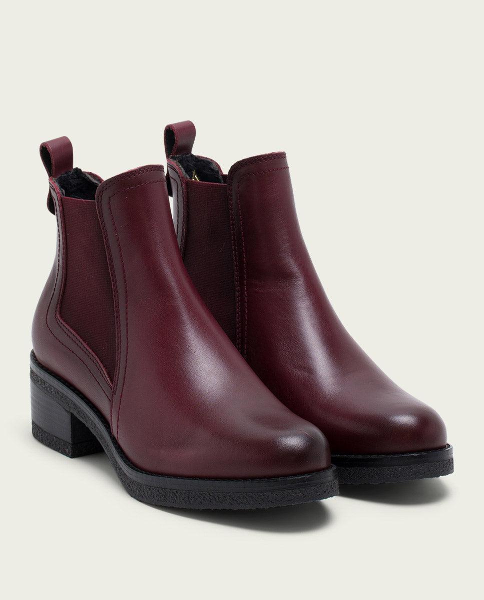 porronet BOTINES DE PIEL BURDEOS CON ELÁSTICOS GIANNINA Oferta exclusiva
