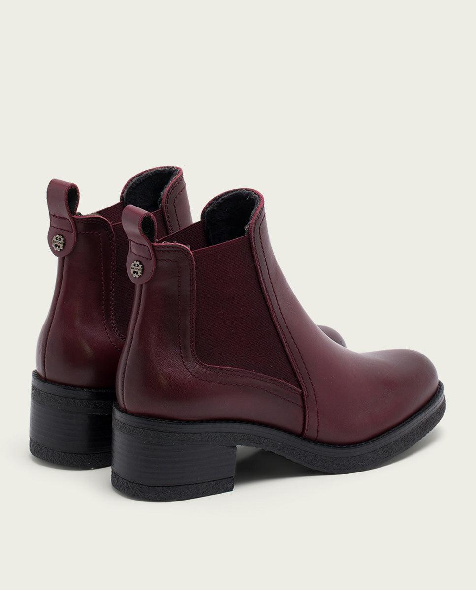 porronet BOTINES DE PIEL BURDEOS CON ELÁSTICOS GIANNINA Oferta exclusiva