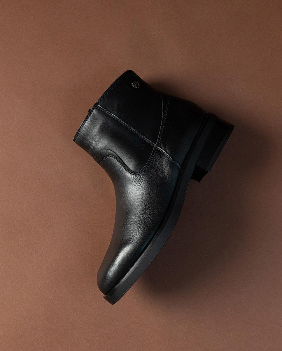 porronet BOTINES DE PIEL NEGROS CON CREMALLERA EINES Descuento por venta flash