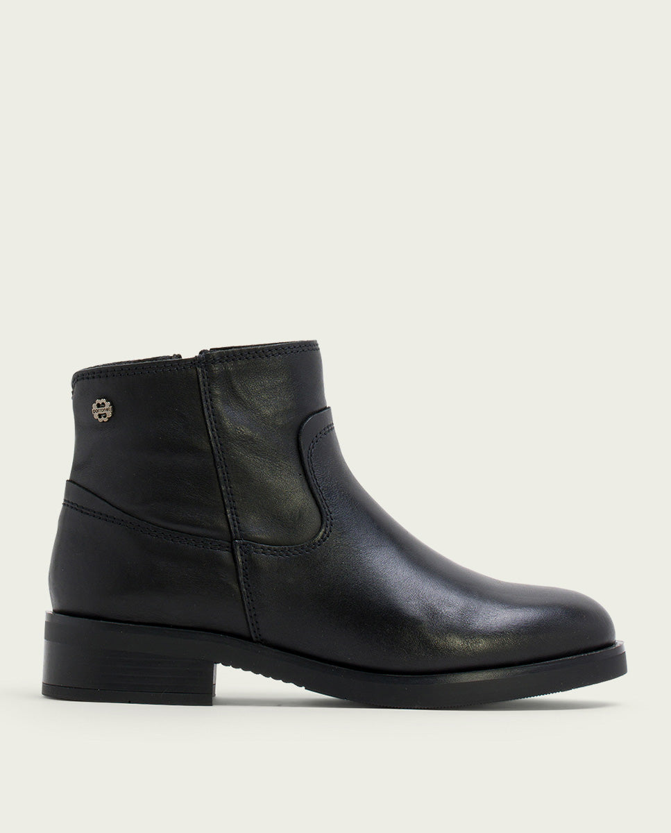 porronet BOTINES DE PIEL NEGROS CON CREMALLERA EINES Descuento por venta flash