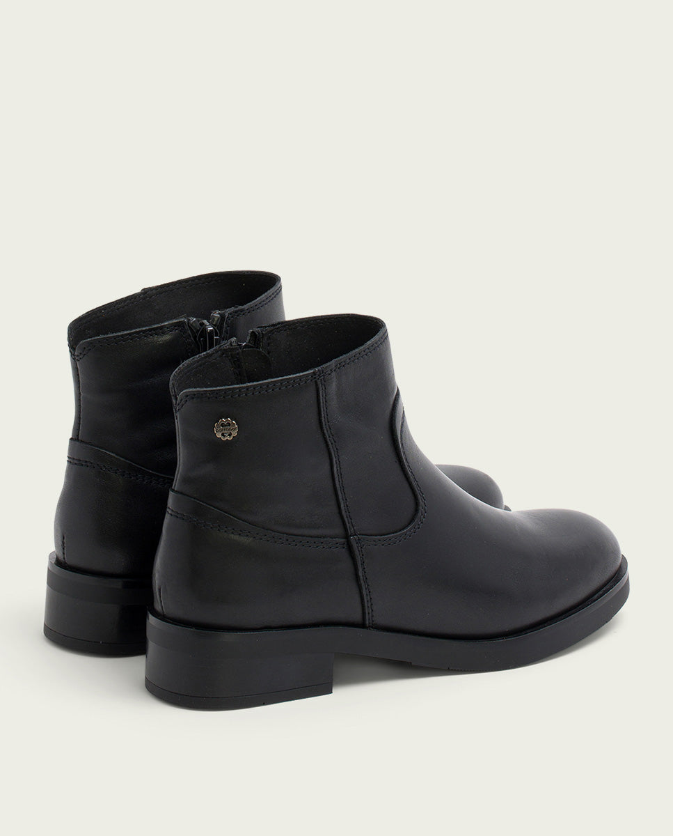 porronet BOTINES DE PIEL NEGROS CON CREMALLERA EINES Descuento por venta flash