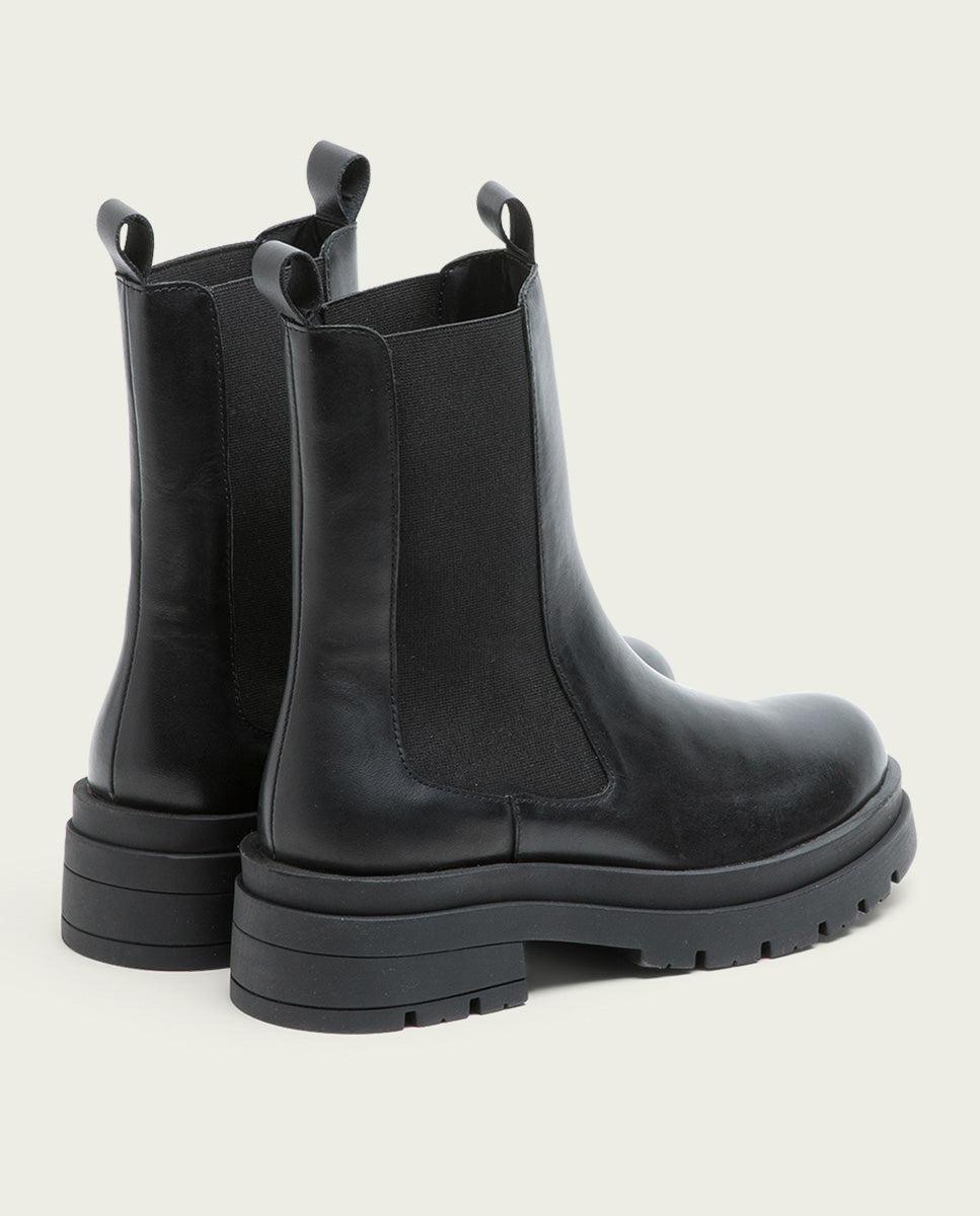 porronet BOTINES TRACK PIEL NEGROS CON ELÁSTICOS NAÍN Rebajas de fin de temporada