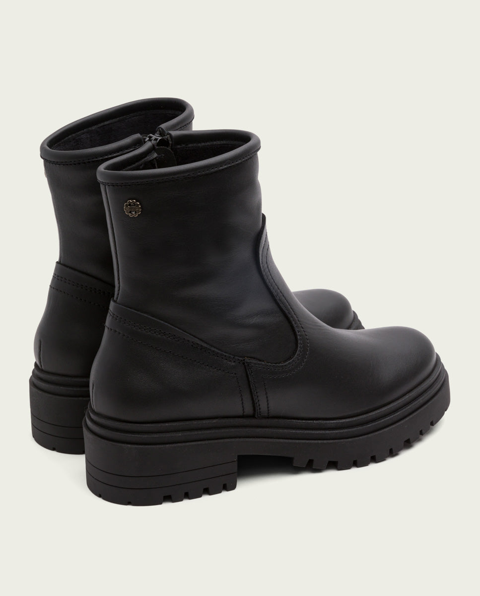 porronet BOTINES DE PIEL NEGROS CON CREMALLERA FIALA Precio ultrabajo