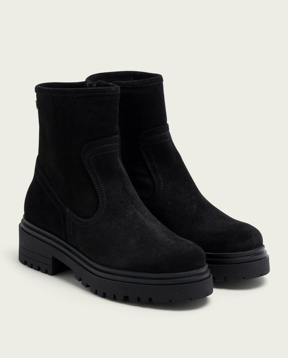 porronet BOTINES DE PIEL NEGROS CON CREMALLERA FIDES Devoluciones gratuitas