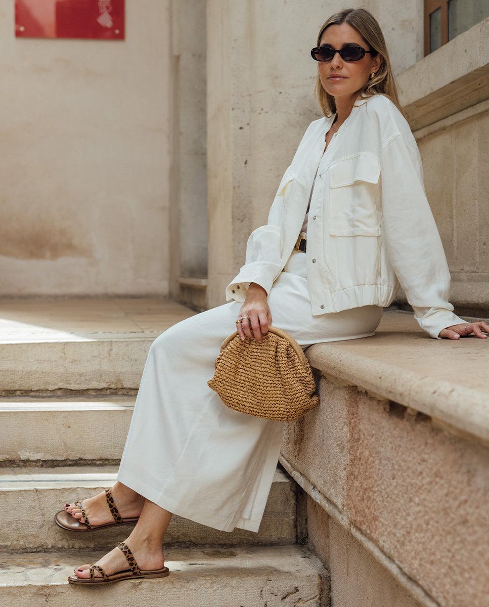 porronet SANDALIA PLANA PIEL ANIMAL PRINT CELINE Rebajas de fábrica