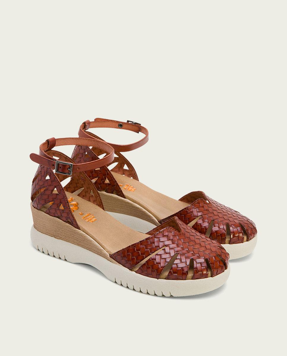 porronet SANDALIA CUÑA PIEL CUERO EDNA Rebajas top