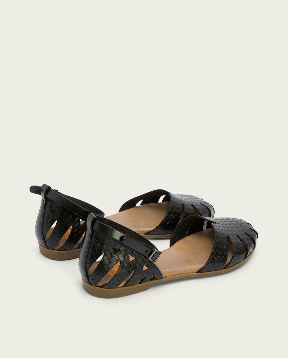 porronet SANDALIA PLANA PIEL NEGRA BECCA Oferta especial