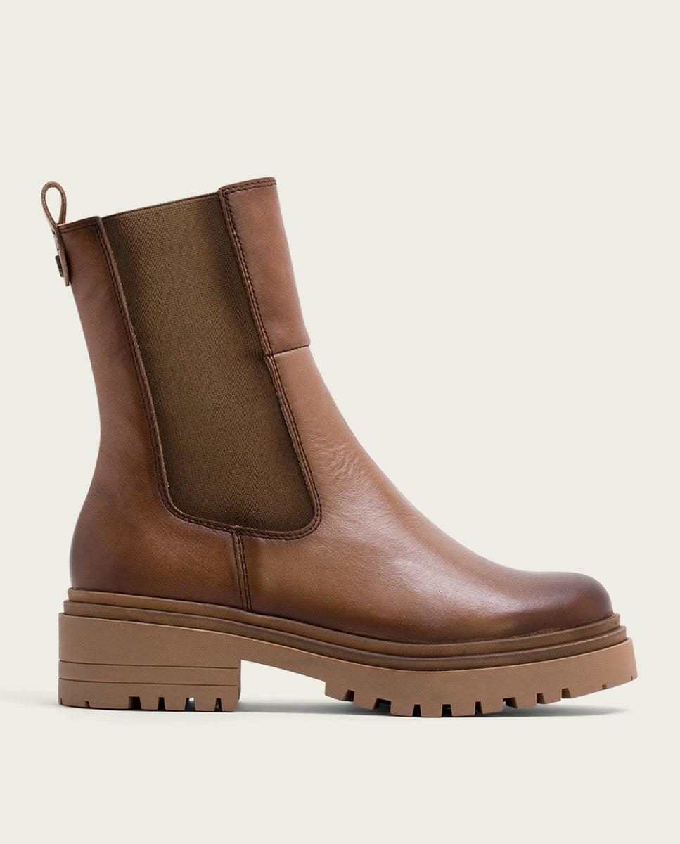 porronet BOTINES DE PIEL TAUPE CON ELASTICOS FILIS Último día