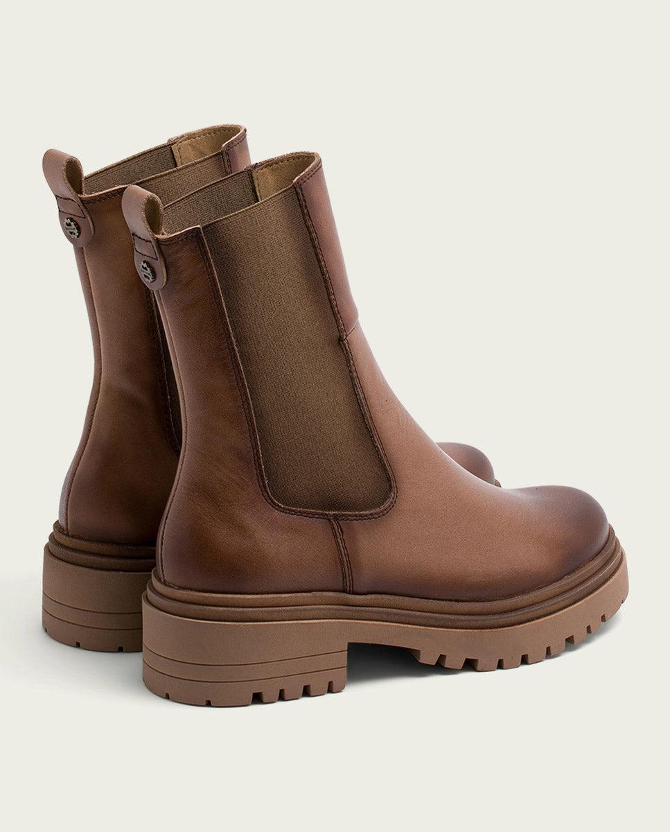 porronet BOTINES DE PIEL TAUPE CON ELASTICOS FILIS Último día