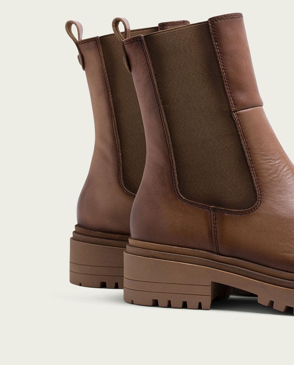 porronet BOTINES DE PIEL TAUPE CON ELASTICOS FILIS Último día