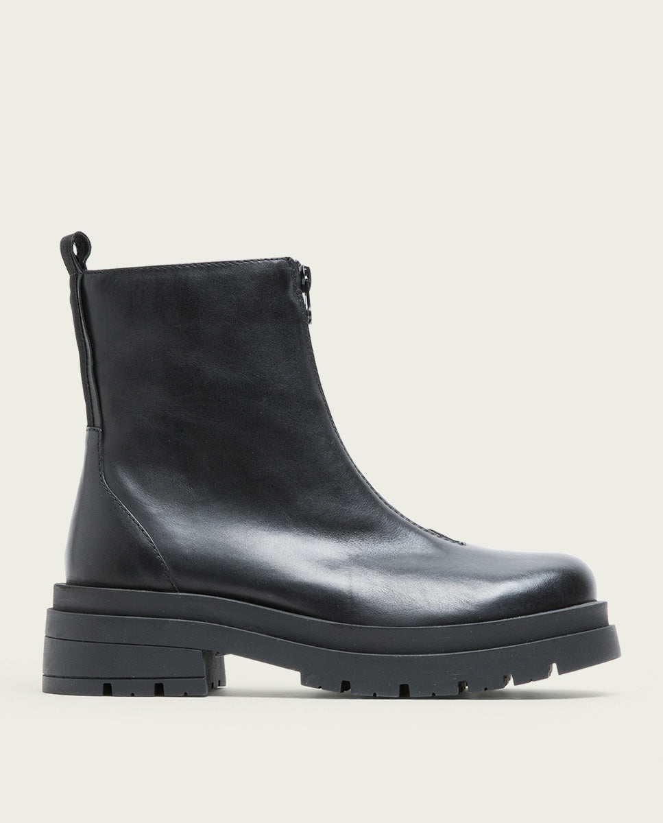 porronet BOTINES TRACK NEGROS PIEL CON CREMALLERA NALA Promoción por tiempo limitado