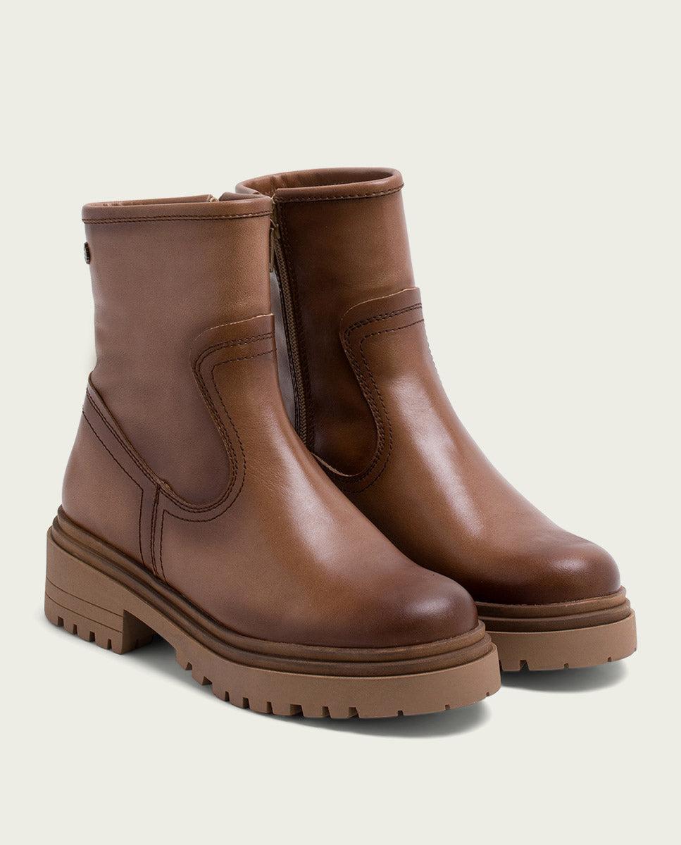 porronet BOTINES DE PIEL TAUPE CON CREMALLERA FIALA Oferta especial de fábrica