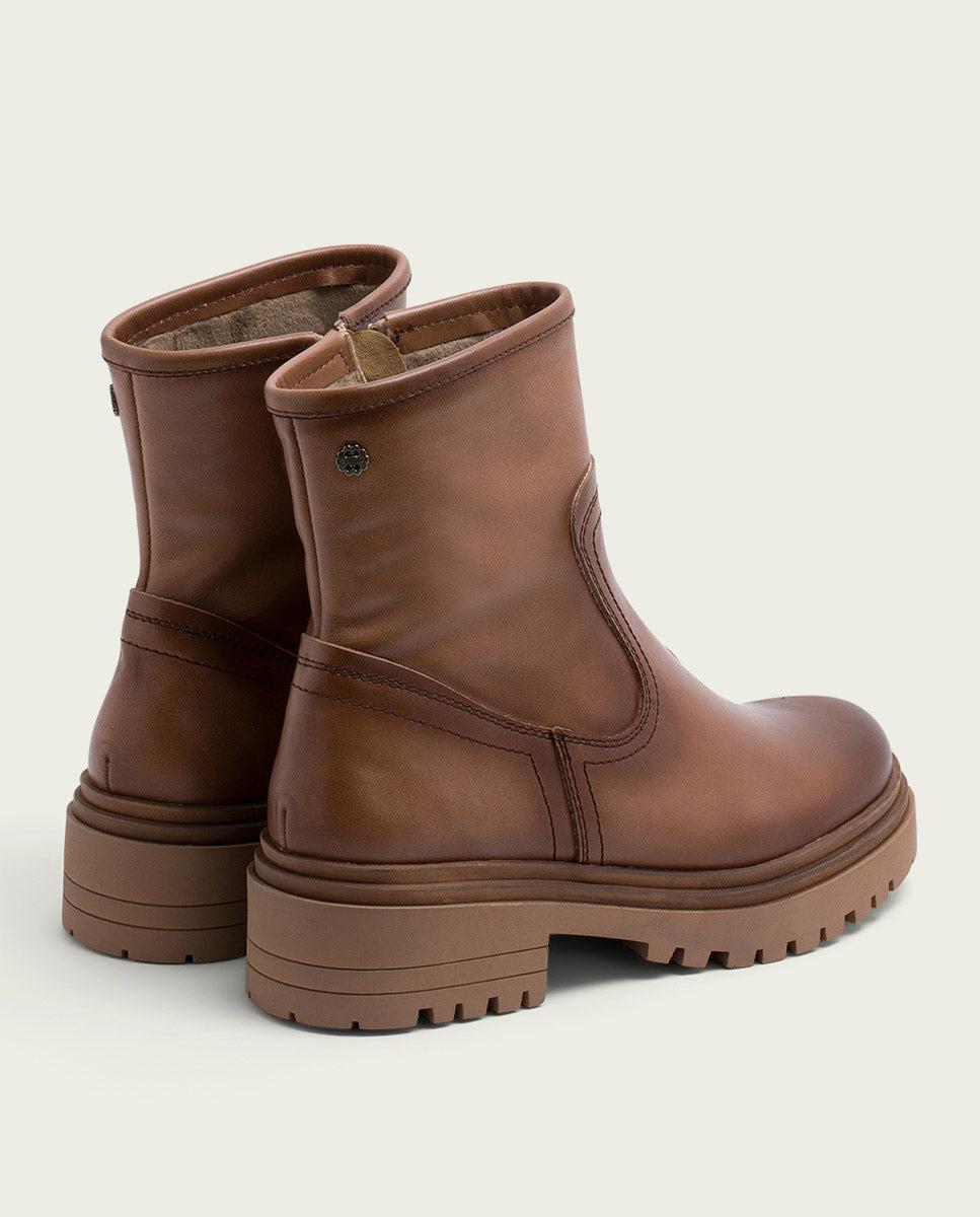 porronet BOTINES DE PIEL TAUPE CON CREMALLERA FIALA Oferta especial de fábrica