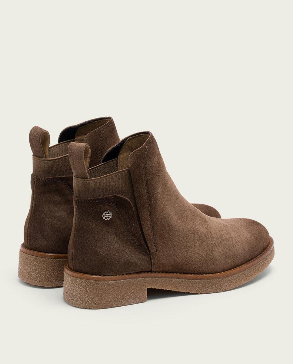 porronet BOTINES DE PIEL MOKA CON ELÁSTICOS DALIA Liquidación