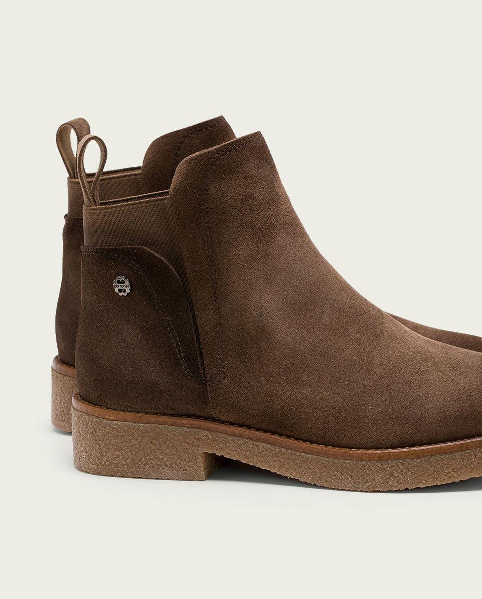 porronet BOTINES DE PIEL MOKA CON ELÁSTICOS DALIA Liquidación