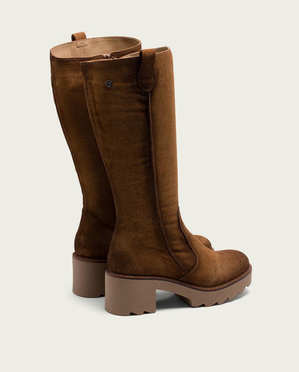 porronet BOTAS DE PIEL CON CREMALLERA CUERO MEGHAN En oferta