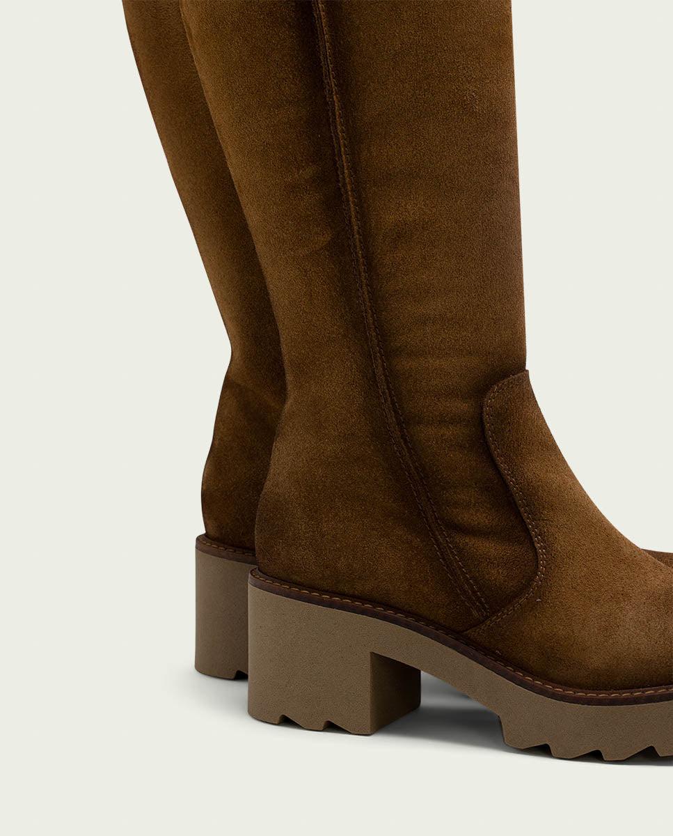 porronet BOTAS DE PIEL CON CREMALLERA CUERO MEGHAN En oferta