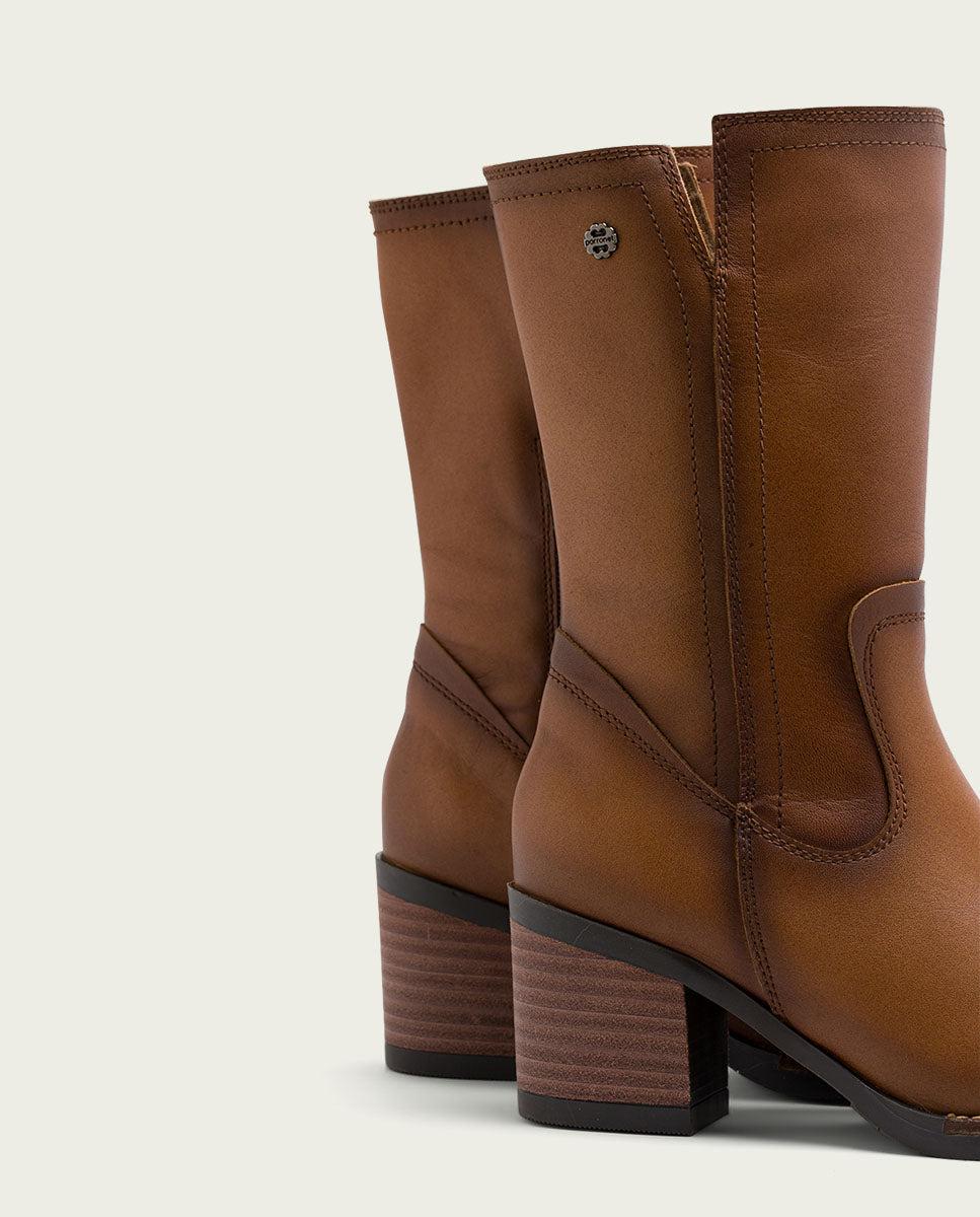 porronet BOTAS DE PIEL CUERO CON CREMALLERA JANIA Libre de impuestos