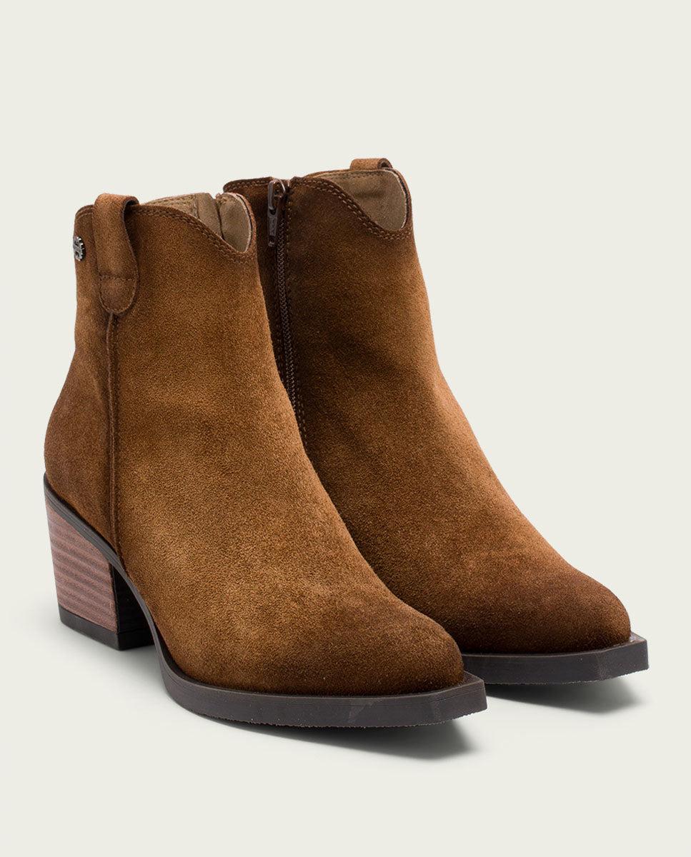 porronet BOTINES COWBOY DE PIEL CUERO CON CREMALLERA HEBE Última moda