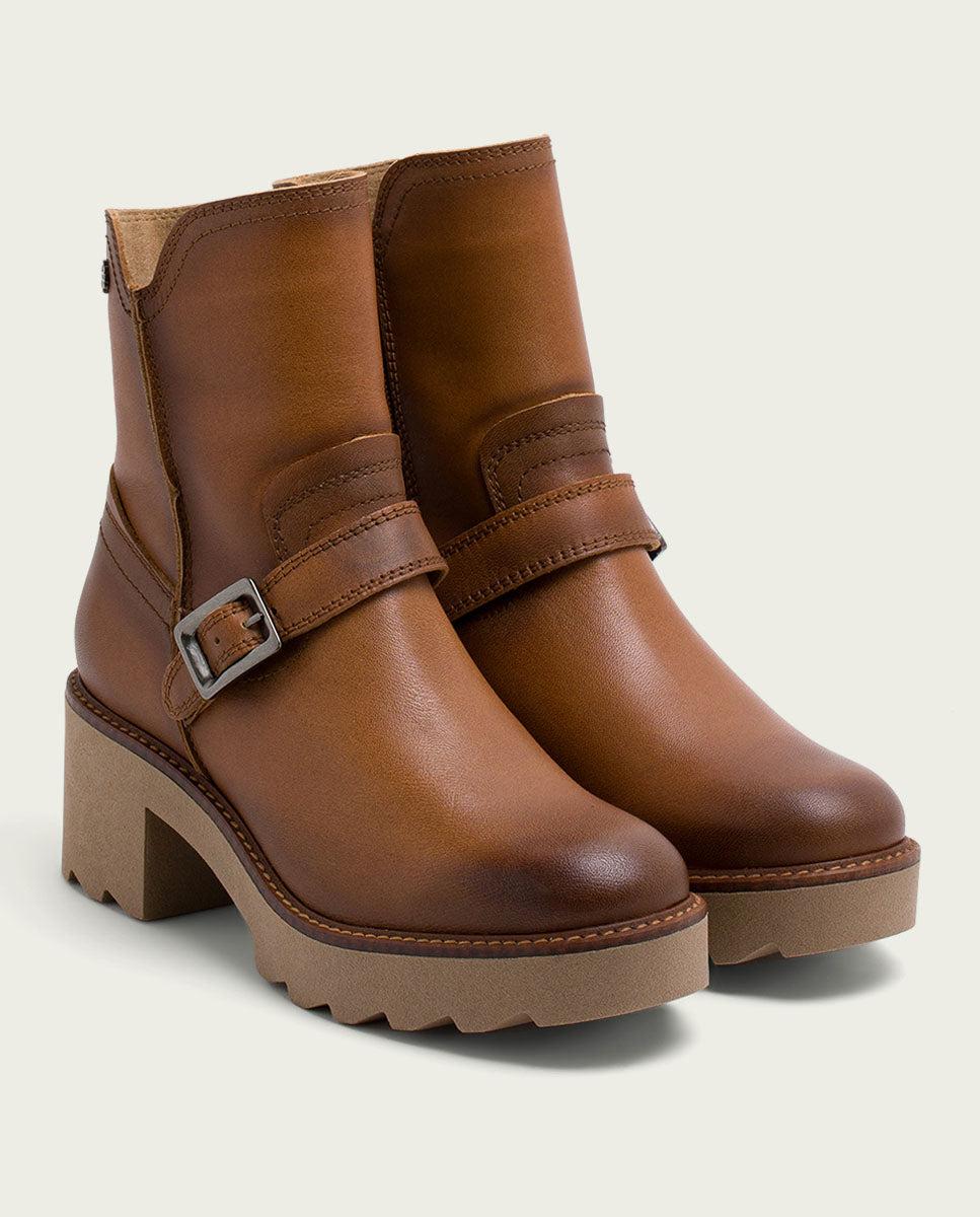 porronet BOTINES DE PIEL CON CREMALLERA CUERO MALIA Descuento por venta flash