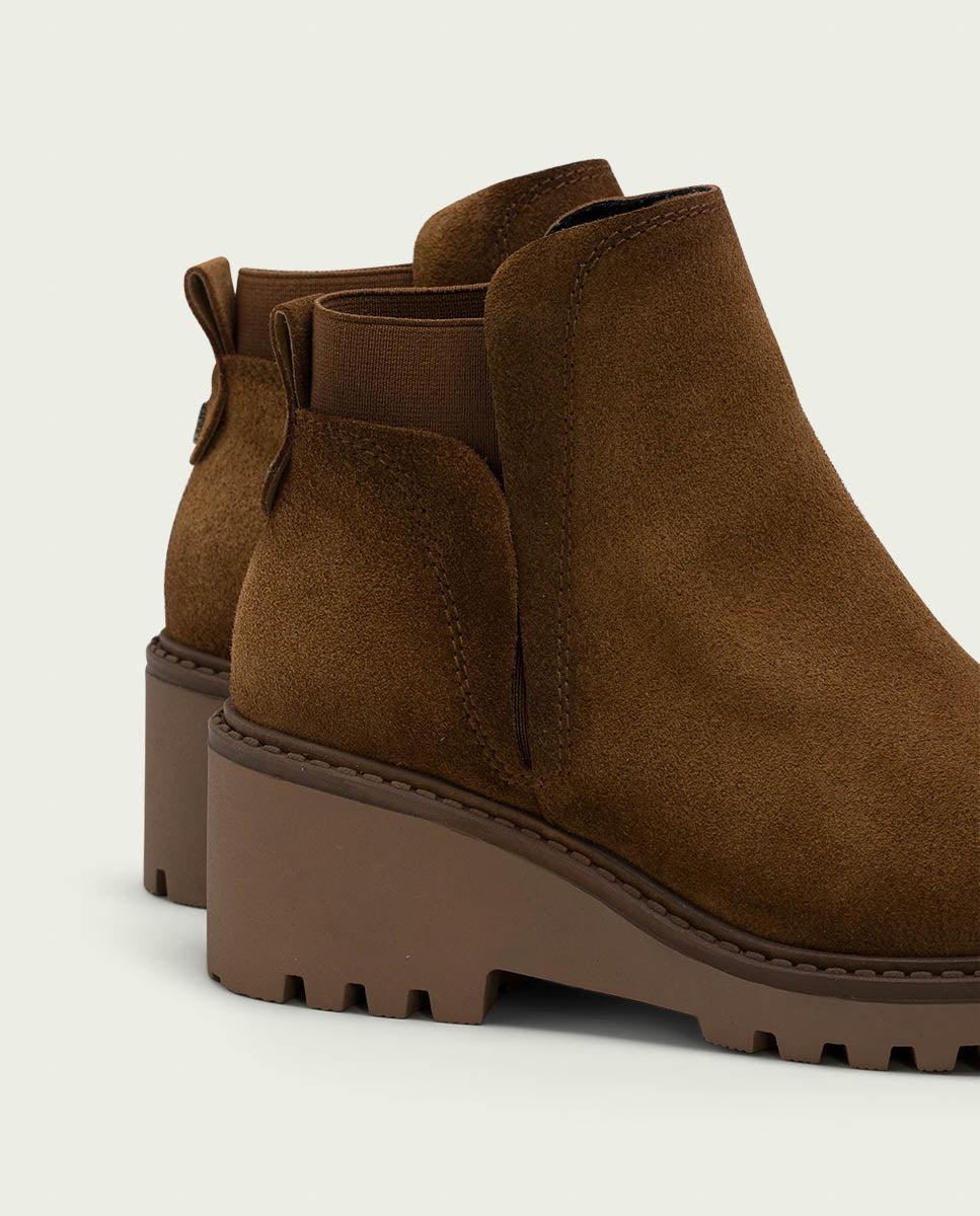 porronet BOTINES DE PIEL CON CUÑA CON ELÁSTICO CUERO LIV Ofertas especiales