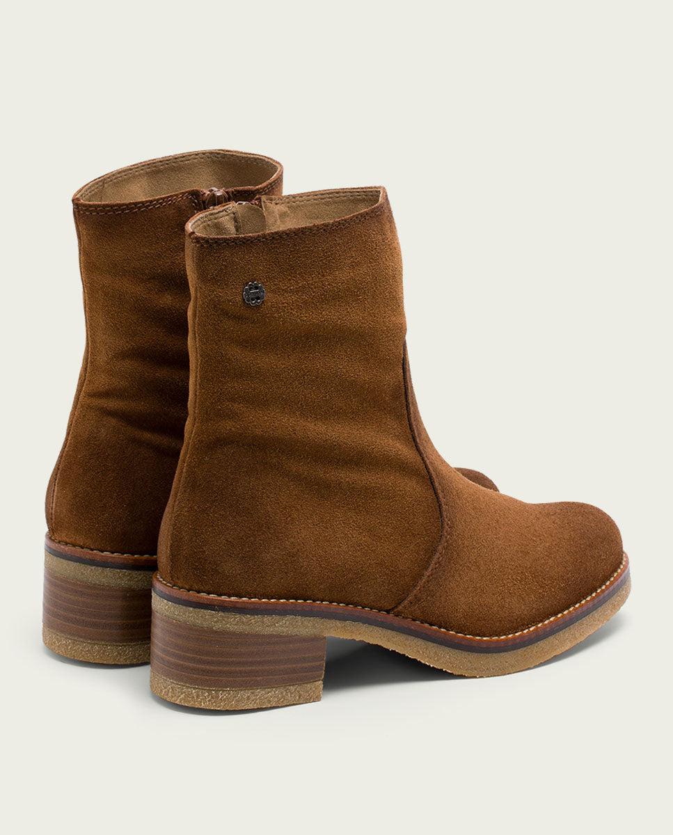 porronet BOTINES DE PIEL CUERO CON CREMALLERA GIUNIA Rebajas de fin de temporada