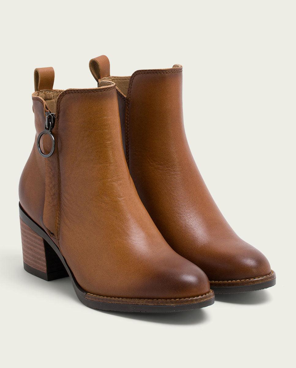 porronet BOTINES DE PIEL CUERO CON CREMALLERA JAELA Devoluciones gratuitas