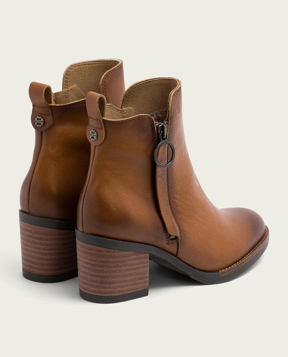 porronet BOTINES DE PIEL CUERO CON CREMALLERA JAELA Devoluciones gratuitas