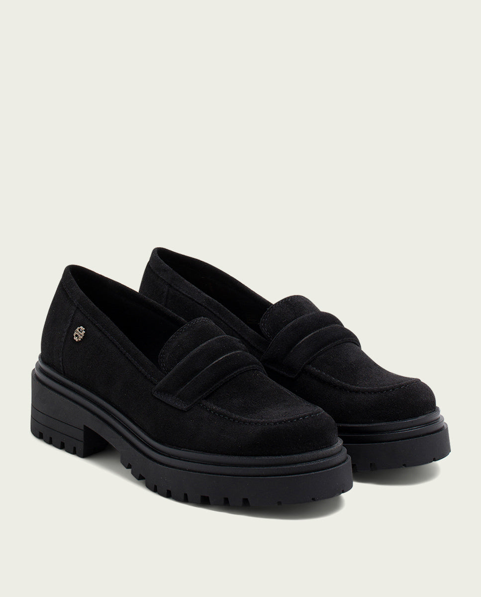 porronet MOCASINES DE SERRAJE NEGROS FEBE Rebajas